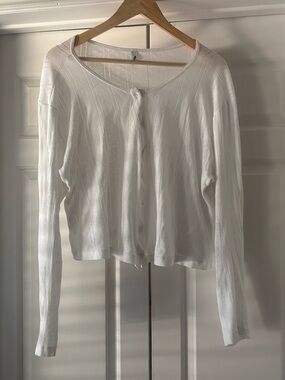 Cou Cou Intimates The Cardigan White Pointelle XXL (brand runs small)